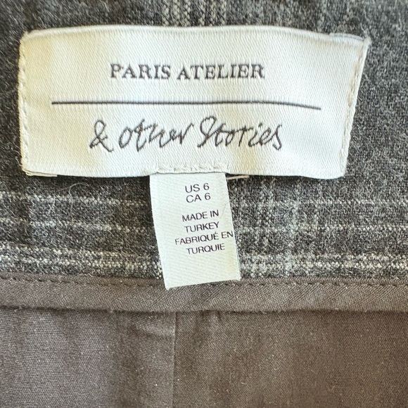 & Other Stories Paris Atelier Plaid Wool Pants - Picture 8 of 13
